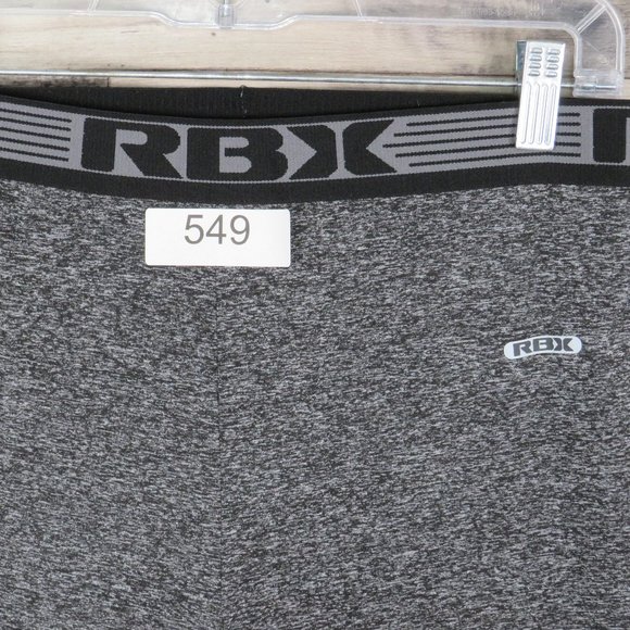 RBX* Women's Athletic Leggings Yoga Workout Pants Size~ Medium/Black & Gray - Picture 3 of 7